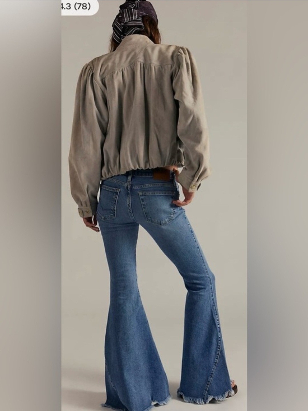 NWT Free People We The Free Emre Low-Rise Flare Jeans Sz 32, In Blue Poppy - Picture 3 of 4